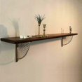 thumbnail image 4 of Gold Fan-Shaped Triangle Shelf Bracket Metal Floating Shelf Bracket, 2 Pack Wall, 4 of 5