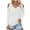 White1, variant on Diufon Long Sleeve Womens Tops Fall Casual Solid Color Tunics V Neck off Shoulder Blouses
