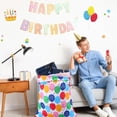 thumbnail image 5 of 2 Pcs Happy Birthday Drawstring Gift Bags 20 x 28 Inch Extra Large Baby Shower Bags Reusable Fabric Colorful Wrapping Pouches for Gender Reveal Supply Decor(Multicolor,Birthday Balloon), 5 of 6