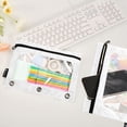 thumbnail image 4 of Dog with Drawing 2 Pack Pencil Pouch for 3 Ring Binder Smooth Zipper Folders with Pockets Clear Window Pencil Case, 4 of 6
