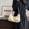 thumbnail image 4 of Bolso de hombro para mujer, bolso de moda para axilas, bolsos de mano informales plisados ​​(blanco) Sywqhk Para Estrenar, 4 of 5