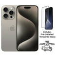 thumbnail image 1 of Pre-Owned Apple iPhone 15 Pro Max A2849 (Fully Unlocked) 512GB Natural Titanium (Grade A+) w/ Pre-Installed Tempered Glass, 1 of 4
