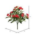 thumbnail image 2 of Vickerman 15" Artificial Red Mini Diamond Rose Bush., 2 of 3