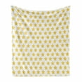 thumbnail image 1 of Yellow and White Soft Flannel Fleece Throw Blanket, Hand Drawn Stars Symmetric Grunge Sketchy Night Space Galaxy Kids, Cozy Plush for Indoor and Outdoor Use, 50" x 70", Yellow and White, by Ambesonne, 1 of 6