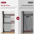 thumbnail image 5 of Laundry Sorter Cart with Hanging Rack, 5 Section Hamper 246L with Wheels and Removable Baskets for Dirty Clothes, 5 of 7