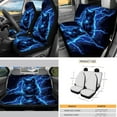 thumbnail image 3 of Yuyamidu Blue Wolf Car Seat Cover Full Set of 16 Fashion Steering Wheel Cover Seat Belt Covers Sunshade Car Windshield Handbrake Sets Rear View Mirror Cover Coasters Key Chain Car Accessories, 3 of 7