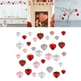 thumbnail image 2 of 36Pcs Valentines Day Decor Heart Ornaments Classic Red Pink Silver Valentines Decorations Heart Shaped Baubles Hanging Ornaments for Valentine’s Day Christmas Tree Wedding Anniversary Party, 2 of 8