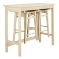 thumbnail image 6 of SAFAVIEH Colbie 3 Piece Easy Storage Solid Pub Set, White Oak, 6 of 13