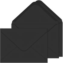 CCOCC A7 Envelopes 100 Pack Black Envelopes 5x7 V-shaped Flap,Suitable for 5x7 Photos,Cards,Weddings,Invitations,Announcements,Baby Gifts 5.25 "x 7.25" (Black)