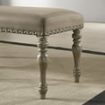 thumbnail image 4 of Birmingham Nailhead 8-Piece Table with Nail Head Bench and Arm Chair Dining Set, Driftwood, 4 of 22