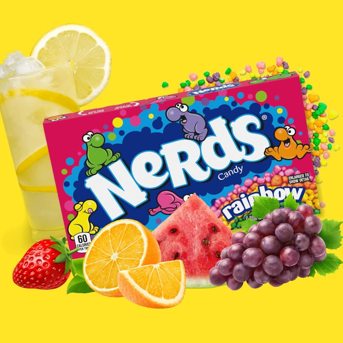 Nerds candy3box Rainbow Hard Candies 5oz, Fruit Flavored Share Sized Candy3box Grape & Strawberry Flavor,5oz