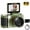 Green + 32GB Memory, variant on 4K Digital Camera/2025 Latest Autofocus 64MP Vlogging Camera/32G Card, 3" 180°Flip Screen Compact Travel Camera/16X Zoom, for Photography, YouTube, Teens