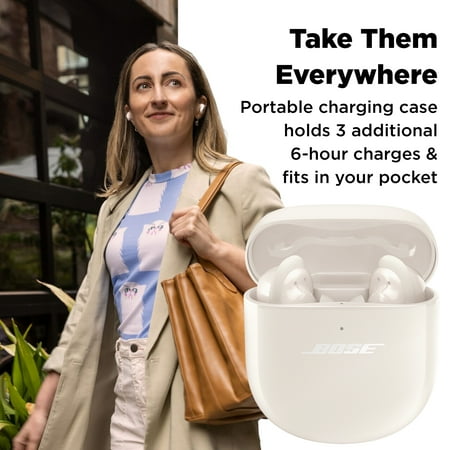 Bose - QuietComfort Earbuds II True Wireless Noise Cancelling In-Ear Headphones - Soapstone