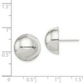 thumbnail image 2 of 925 Sterling Silver 14mm Button Stud Earrings Ball, 2 of 6