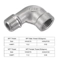 thumbnail image 4 of Unique Bargains Raccord de Tuyau Coudé Filetage Mâle à Femelle 1/4 NPT en Acier Inoxydable 304 2 Unités, 4 of 5