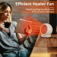 thumbnail image 2 of Portable Desk Heater,600W Energy Efficient Space Heater for Indoor Use,Safe and Quiet for Home and Office Use(Light Brown), 2 of 7