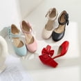 thumbnail image 3 of SACFOF Women's Mary Jane Heels with Bow Retro Closed Round Toe Pumps Sweet Ankle Strap Low Block Heels Chic Bowtie Vintage Dress Wedding Party Office Daily Shoes, 3 of 6