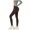 Brown, variant on Women's Leggings Black High Waist Plus Size Solid Loose Tight Waist Yoga Full Length Pants