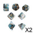 thumbnail image 1 of Dados Poliédricos Acrílicos CUTICAT 2x7 Uds Azul Oscuro, 1 of 8