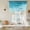 Turquoise, variant on Turquoise Summer Beach Coastal Balloon Curtains 63 Inch Length for Living Room/Bedroom, Nautical Beige Seaside Rod Pocket Privacy Door Curtains Decorative Tie Up Shade for Window 52"x63"