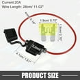 thumbnail image 4 of Unique Bargains 1Set 20A Standard Blade Style Fuse 16 AWG Fuse Holder 16Gauge Fuse Holder Blade Style Inline Fuse Holder, 4 of 6