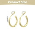 thumbnail image 3 of 1 Pair of Plain Ring Silicone Ear Clips, Clip On Earrings for Women Gold Plated Non Pierced Hoop Clip On Hoops for Non Pierced Ears Gold and Women Earrings Fashion By Meiiso, 3 of 9