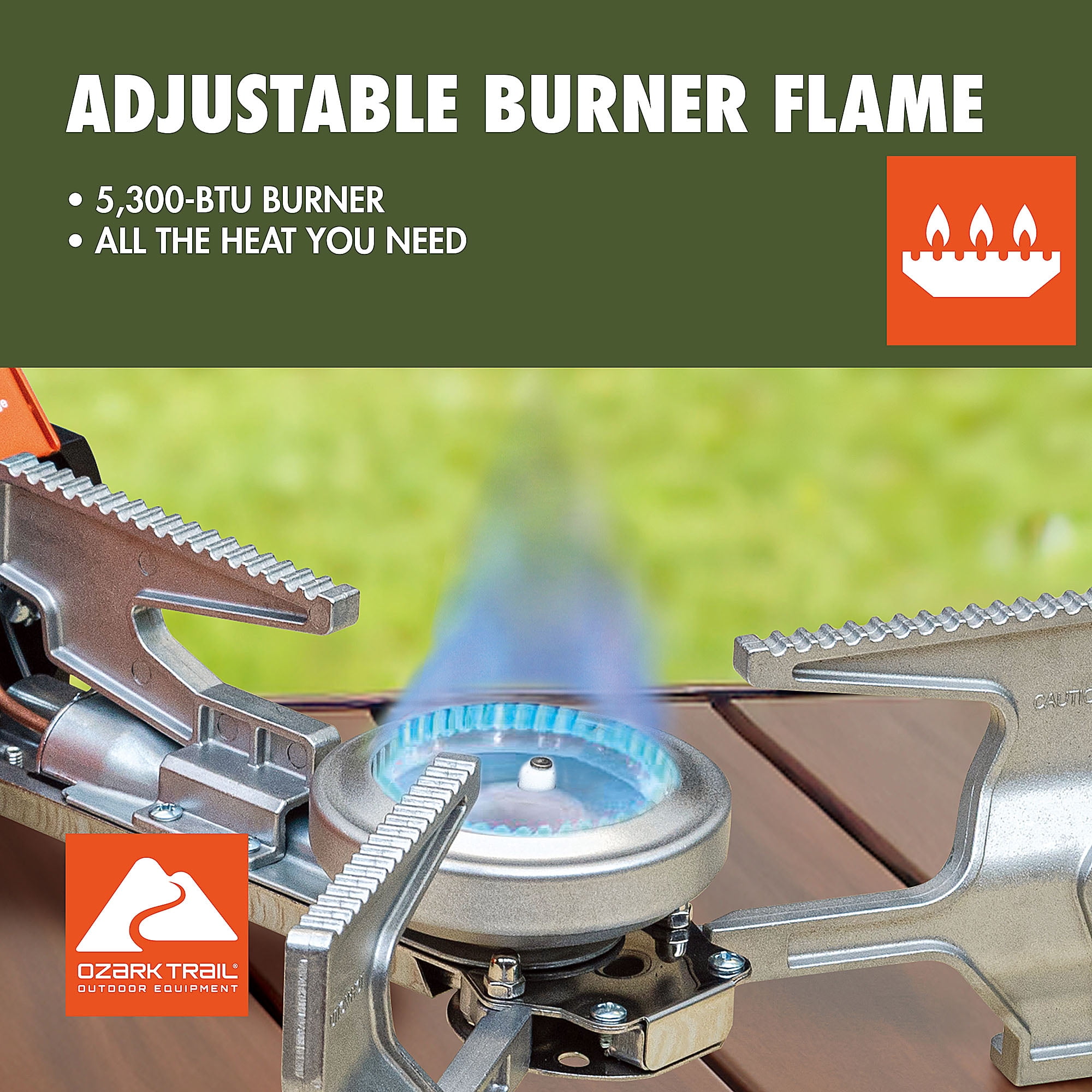 Ozark Trail 1-Burner Folding Butane Stove, 5300 BTU, Orange