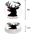 thumbnail image 1 of FMSHPON Merry Christmas Elk Set of 8 Round Coaster for Drinks, Absorbent Ceramic Stone Coasters Cup Mat with Cork Base for Home Kitchen Room Coffee Table Bar Decor, 1 of 5