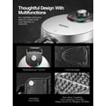 AICOOK 180° Flip Belgian Waffle Maker, Waffle Iron, Stainless steel, 4Slice, Nonstick, Silver