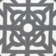 thumbnail image 5 of Parkland Collection Hazel White and Gray Velvet Decorative Throw Pillow, 18 x 18 Ethnic Accent Pillow, 5 of 6