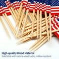 thumbnail image 4 of Anley US Flag Cupcakes Toppers - Vivid Double Sides Print, Smooth Solid Pick - Party Decoration Cocktail Fruit Stick Toothpicks (100 pcs), 4 of 6