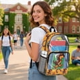 thumbnail image 2 of Xoenoiee Dachshund Skateboard Print Clear Backpack for Kids Girls Large Capacity Casual Daypack with Adjustable Padded Strap Heavy Duty Rucksack Transparent Bookbag Back to School Gifts for Teens, 2 of 7