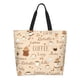 thumbnail image 1 of Balery Coffee Time Bolsa Tote Estilo Estético con Cremalleras, Bolsa de Hombro, Bolsa de Compras Grande y Plegable, 1 of 8