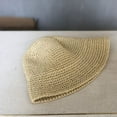 thumbnail image 4 of CoCopeaunts Women Straw Bucket Hat Outdoor Sunscreen Fisherman Hat Hand-Woven Hollow Basin Hat Casual Vacation Summer for Women, 4 of 8