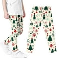 thumbnail image 2 of Utoimkio Girls Christmas Snowflake Elk Printed Stretch Leggings Soft Comfortable Ankle Length Pants Leggings for Kid Little Girls 3-8 Years, 2 of 4