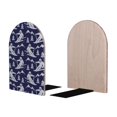 thumbnail image 2 of Naloa Abstract Skiing 2 Pcs Bookend Large Capacity Office Book Ends for Home Office Library School Study Decoration, 2 of 8