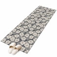 thumbnail image 2 of 2'x6' Rug Runners for Hallways Kitchen, Gray Flowers Non Slip Entryway Beside Floor Carpet Runner, Vintage Country Pastoral Botanical Floral Washable Laundry Room Bedroom Throw Rugs Mat, 2 of 8