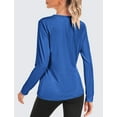 thumbnail image 2 of Weardear Long Sleeve Workout Tops for Women Crewneck Yoga Shirts Lightweight Athletic Gym Running Sport Casual T-Shirt, 2 of 5