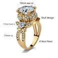 thumbnail image 2 of Skull Matching Rings His and Her Rings Couple Rings Wedding Ring Men Wedding Band, 2 of 8