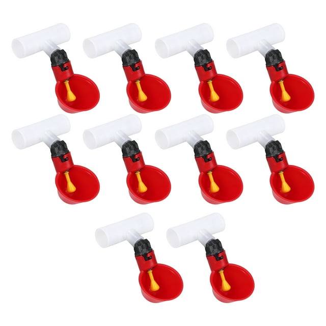 Tazas de agua para aves de corral, 10 piezas Tazas automáticas de alimentación para aves de corral de agua para pollos Tazas de agua para pollos Diseño exquisito