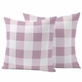 thumbnail image 2 of Pack of 2 Outdoor Pillow Covers 24x24 Inch Waterproof Pink Plaid Throw Pillow Covers,Decorative Couch Pillow Shams Protectors Spring Summer Farmhouse Buffalo Checkered Patio Cushion Pillowcases, 2 of 8