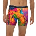 thumbnail image 2 of Xecao Colorful Parrot Jungle Dream A Print Boxer Briefs for Men's Stretch Moisture-Wicking Underwear, Mid-Rise Classics breathable fabric, 2 of 7