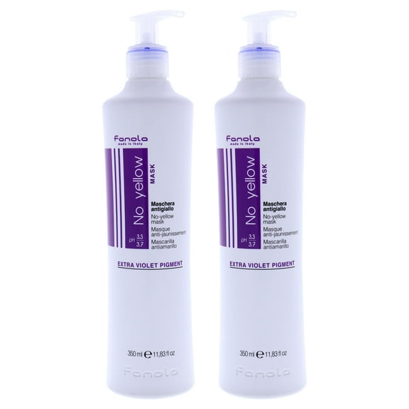 Fanola No Yellow Mask - Pack of 2 Masque, 11.83 oz