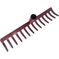 thumbnail image 2 of 14-Tine Garden Heavy Duty Rake Metal Steel Rake Head Only Without Handle (Red), 2 of 6