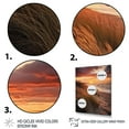 thumbnail image 3 of Designart "Golden Sands Beach Photo XXIV" Landscape & Nature Floater Framed Wall Art Living Room, 3 of 7
