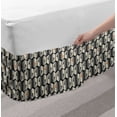 thumbnail image 2 of Geometric Bed Skirt, Retro Hexagonal Shapes Pattern Abstract Symmetric Honeycomb Modern, Elastic Bedskirt Dust Ruffle Wrap Around for Bedding Decor, 4 Sizes, Eggshell Dark Blue Grey, by Ambesonne, 2 of 2