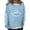 Light Blue, variant on Babysbule Womens Hoodless Sweatshirt Women's Large Tie Dyed Printed Round Neck Casual Long Sleeved Hoodie