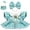 Blue, variant on Clothes Set for 17cm Doll (NO Doll), Luxury Chic Style 2-Piece Accessories for 17cm Dolls, Premium Fashion Outfits - Bow Headdress + Plaid Tweed Dress