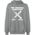 thumbnail image 2 of OXI Hoodie Sweatshirt - Original Computer Print, Basic Casual Hoodie for Men's and Women Fleece Hoodie Long Sleeve - Sport Grey 2X-Large, 2 of 3