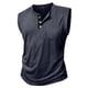 thumbnail image 4 of pstuiky Camiseta sin mangas para hombre, Camiseta sin mangas con cuello redondo, sin mangas, con bolsillos y botones, versátil, de color liso, a la moda para hombre Chaleco de hombre xl, 4 of 5